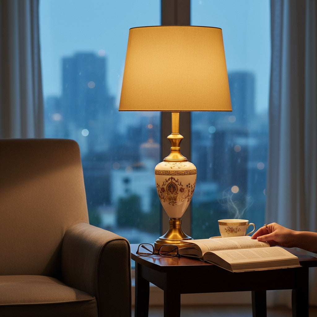 Versace Glass Radiant White Table Lamp